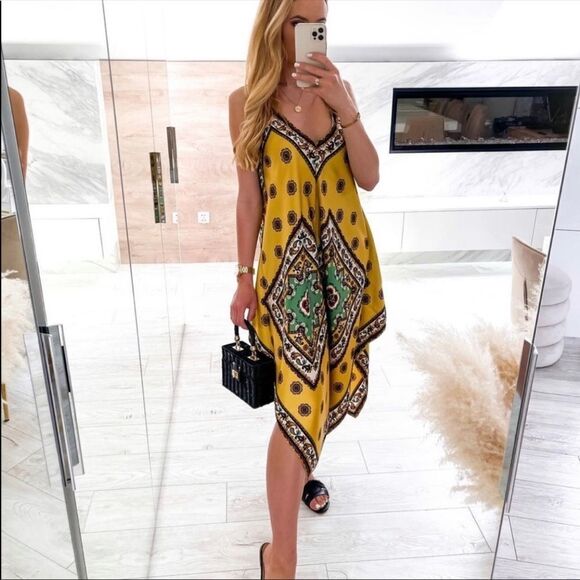 Zara printed kaftan tunic kimono dress - Picture 4 of 12